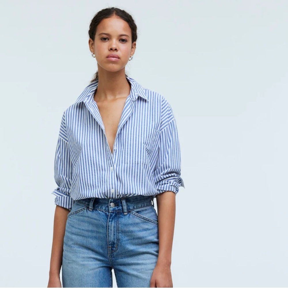 Madewell The Signature Poplin Oversized Shirt